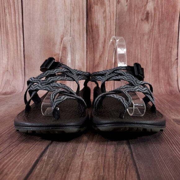 Chaco Womens Size 9 Updraft EcoTread X2 Outdoor Sandals Black Gray Waves J105182 - Picture 5 of 15